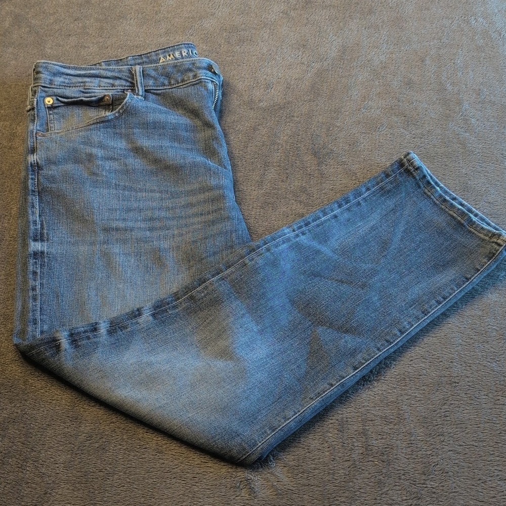 American Eagle Airflex+ Slim Straight Jeans Mens 40x31 Medium Wash Denim